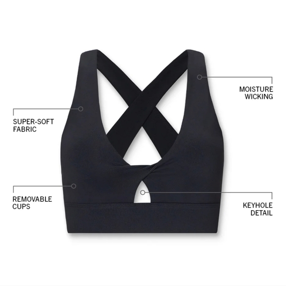 FABELTICS Oasis Twist Medium Impact Sports Bra in Storm Slate Size XXL/1X NWT - Picture 8 of 8